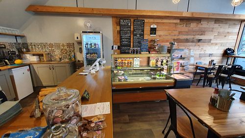 Till and counter area. at Beare's Pantry in Wadebridge