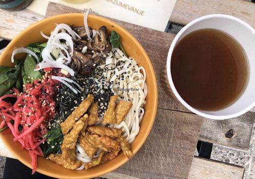 ramen at Veganika in Ljubljana