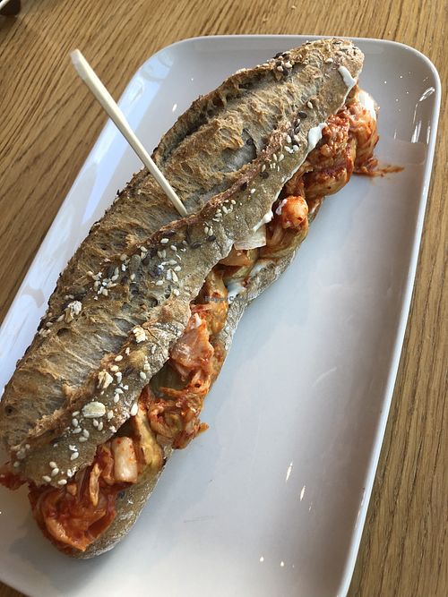 Packed full of tempeh!!  at Veganika in Ljubljana