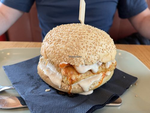 Tempeh Burger  at Veganika in Ljubljana
