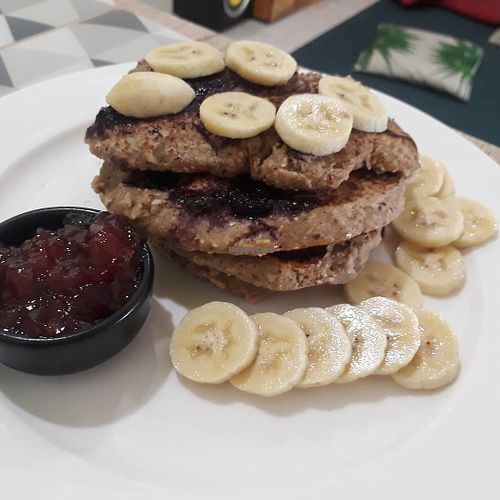 Wholewheat oil free pancakes at Om Burger in Koh Phangan
