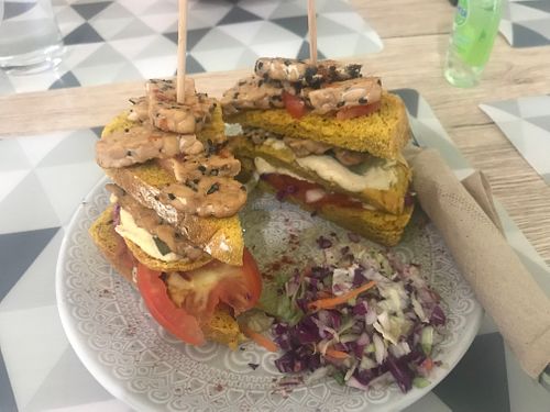 Tempeh toast at Om Burger in Koh Phangan