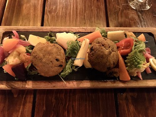 Vegan Crab Cakes at Papillon in Palm Beach