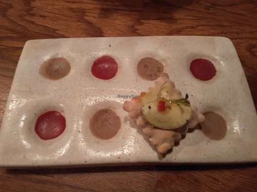 Char grilled eggplant and sesame air baguette. at El Willy in Shanghai