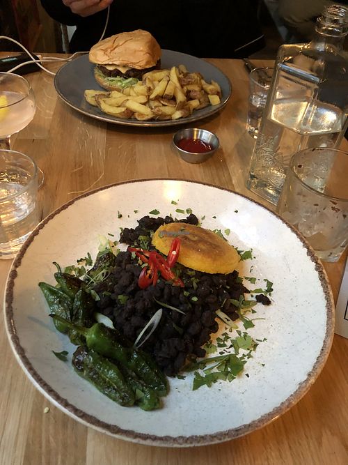 Burger and African inspired main course   at Stereo in Glasgow