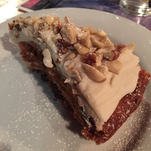 vegan carrot cake  at Stereo in Glasgow