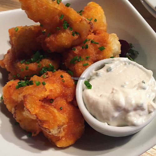 buffalo cauliflower with garlic mayo  at Stereo in Glasgow