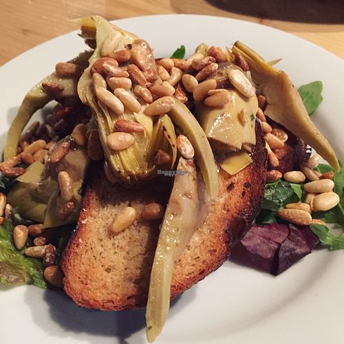 artichoke crostini  at Stereo in Glasgow