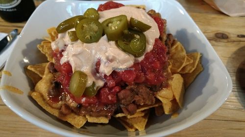nachos topped with haggis at Stereo in Glasgow