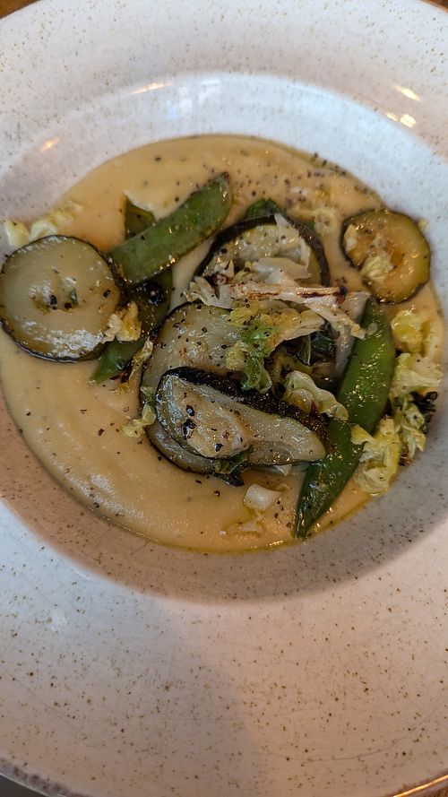 Polenta with green at Stereo in Glasgow