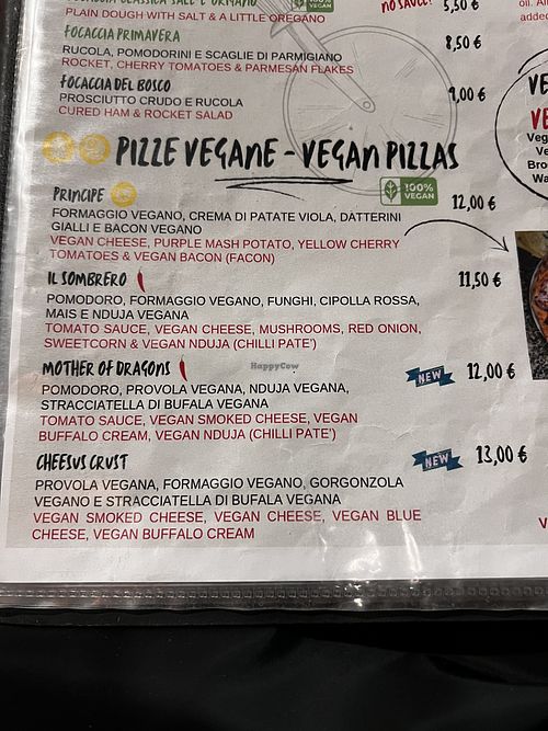 Vegan pizza  at Frankie's in Sorrento