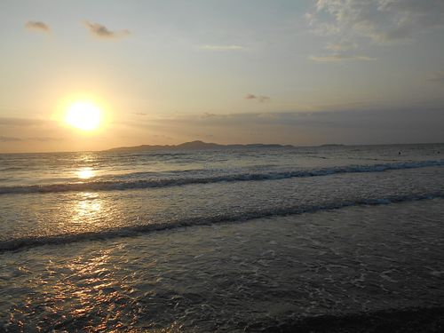Beach below the restaurant - bring your bathing suit at Cabbages & Condoms in Pattaya