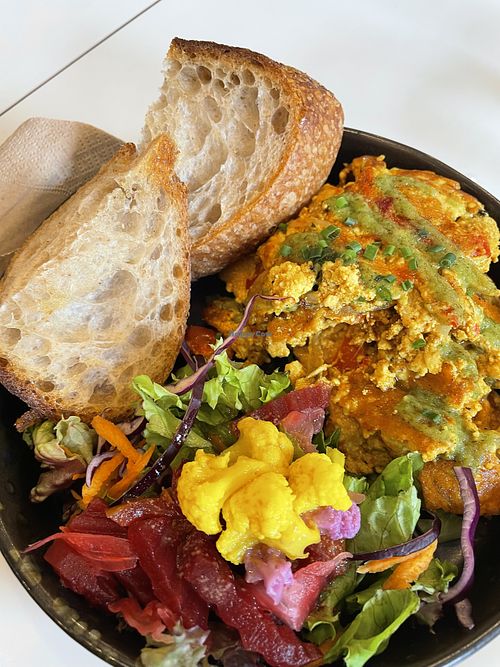 Scrambled tofu   at Flow Specialty Coffee Bar & Bistro in Budapest