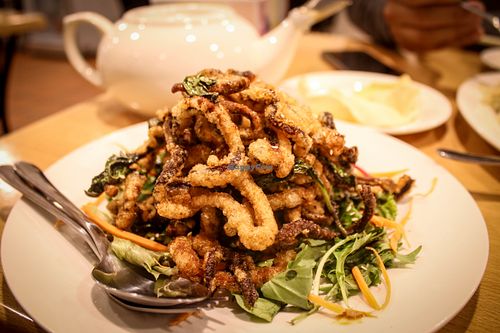 soy mushrooms at Tian Ci Vegan in Darlington