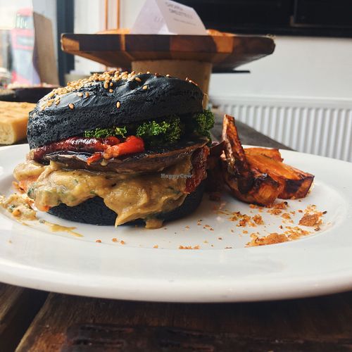 Burger  at Plant Club in North London