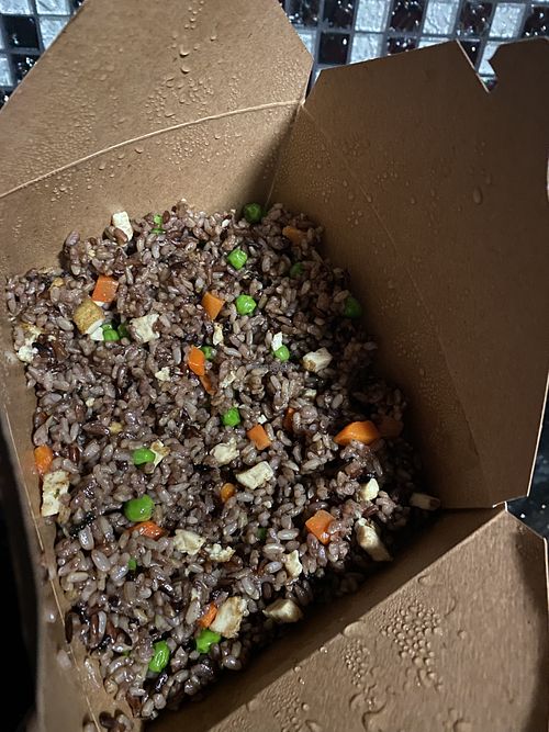 Never Ending Vegan Royal Fried Rice 😜  at Golden Lotus Vegan Restaurant in Oakland