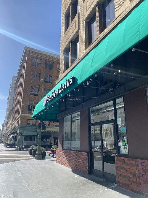 Upon Arrival - Entry Side w/Sunshine  at Golden Lotus Vegan Restaurant in Oakland