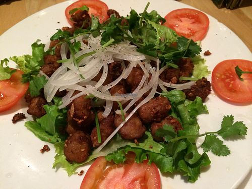 Sauteed Garlic Beef at Golden Lotus Vegan Restaurant in Oakland