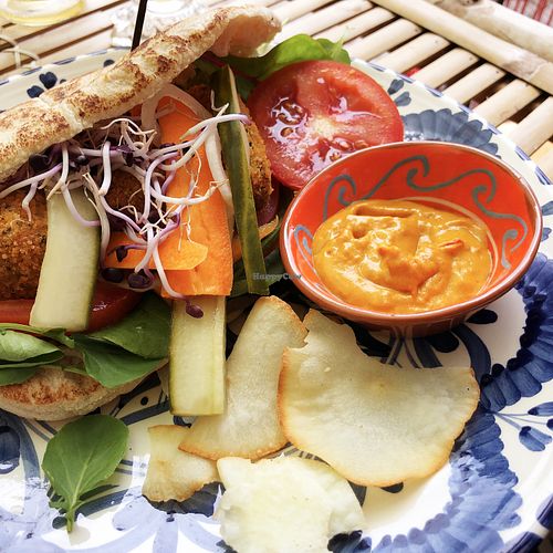 Pita with croquettes. at Neighbours Kitchen in Almere