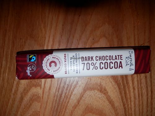 Vegan chocolate at Costa Coffee in Hunstanton