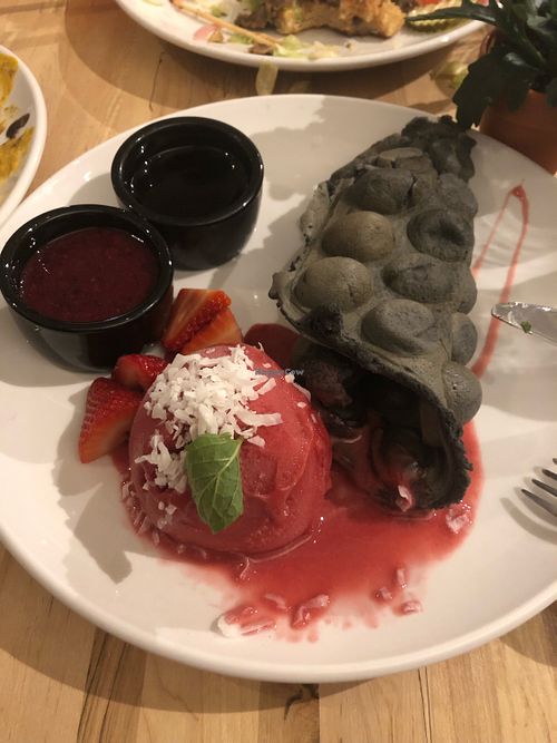 Goth waffle, delicious! at Verdura in Phoenix