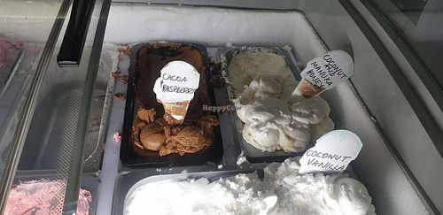 Clearly labelled and seperate fridge for non dairy at The Barwon Scoop in Barwon Heads