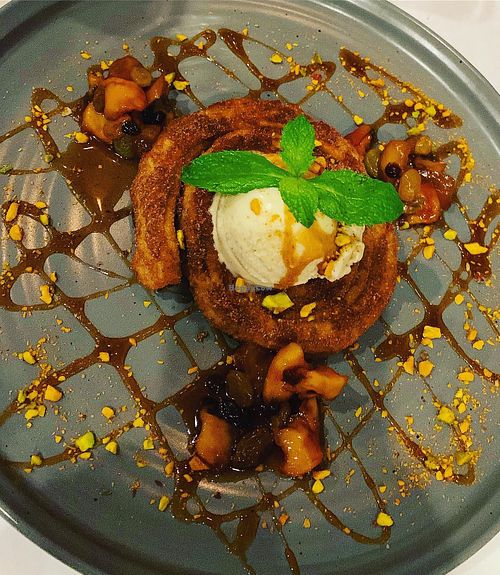 Churro with house-made vegan ice cream at Casa Terra in Glendale