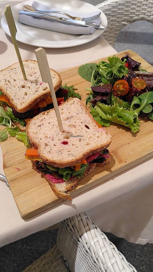 Raw vegan sandwich at Corredera 55 in Vejer De La Frontera