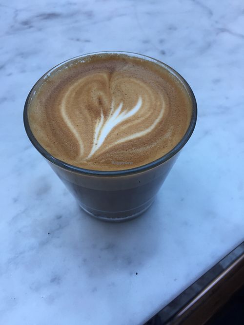 Latte with oat milk at Kafé Magasinet in Gothenburg