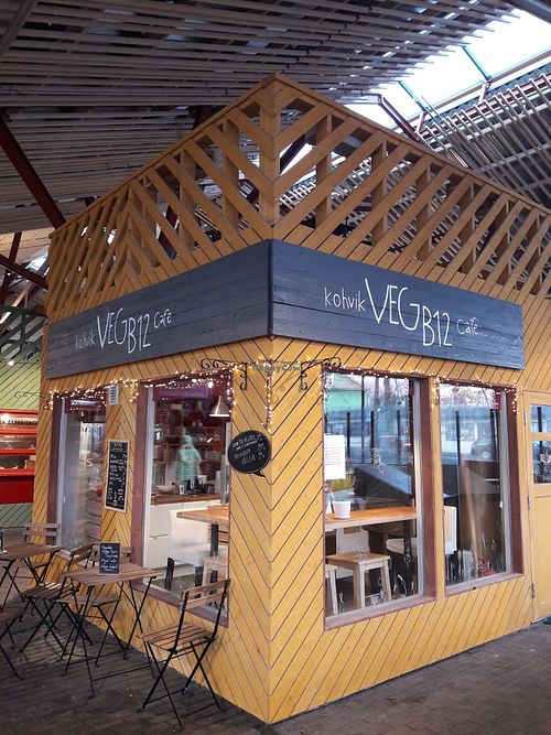 VegB12 restaurant stall inside Balti Jaama Turg at VegB12 in Tallinn