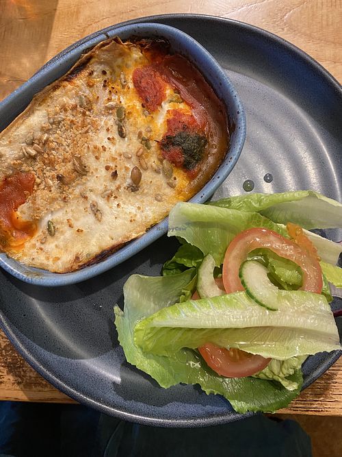 Vegan lasagna with small side salad (~£11)  at Queen Elizabeth in East London