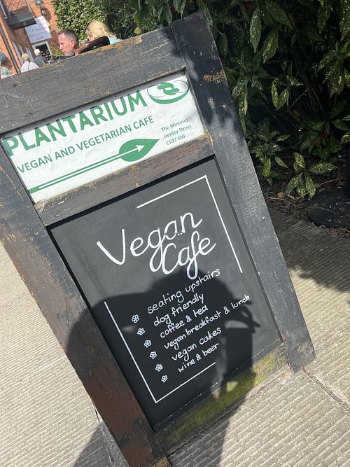 Sign   at Plantarium Cafe in Stratford-upon-avon