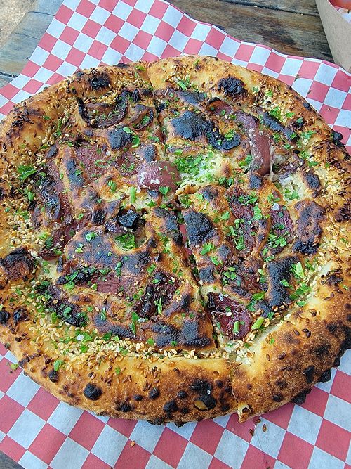 Veganized Frankie P at Scottie's Pizza Parlor in Portland