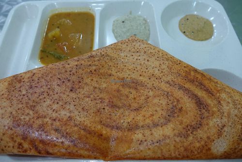 Hot and spicy andhra masala dosa at Sri Rajya Lakshmi Narasimha Vegetarian in Central Singapore