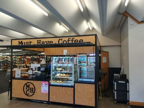 Must. Have. Coffee. at Massey University Library Cafe in Palmerston North
