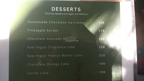 All Desserts are Vegan at The Garden of Dreams  in Arambol