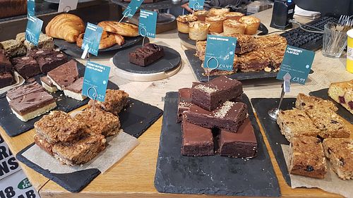 Tahini brownie at Better Food - Wapping Wharf in Bristol