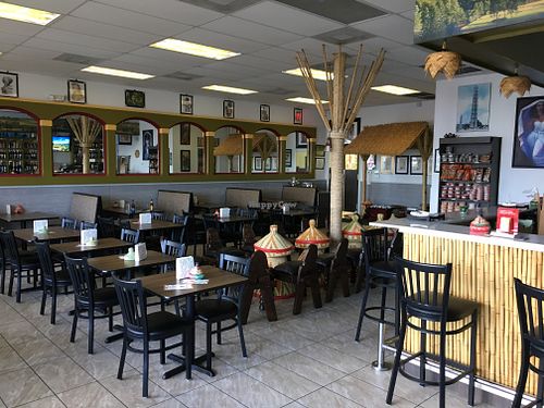 Inviting interior  at Awash Ethiopian in Miami Gardens