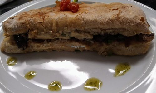 Ella Fitzgerald, a toasted humous and mushroom ciabatta at Ella Cafe in Recife