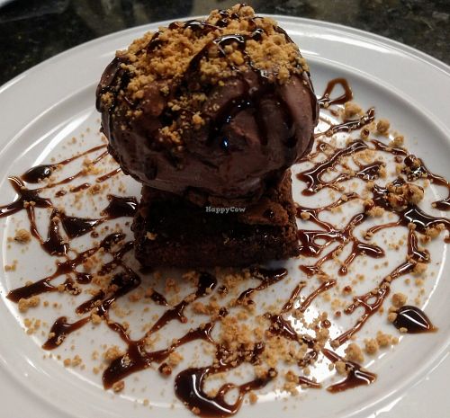 Brownie and ice cream at Ella Cafe in Recife