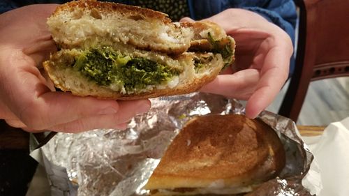 Broccoli rabe hero at Filoncino Cafe in Staten Island