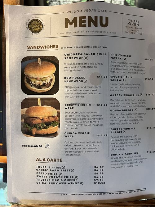   at Wisdom's Vegan Bakery & Cafe in Spring