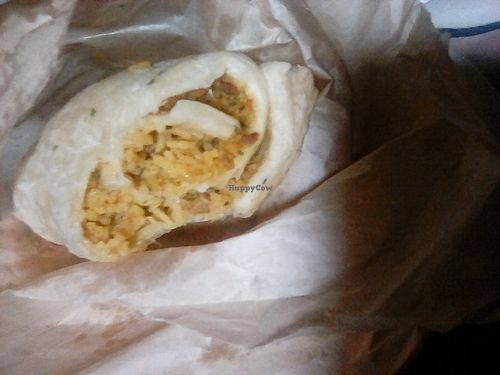 Tofu scramble sausage & cheese croissants at Wisdom's Vegan Bakery & Cafe in Spring