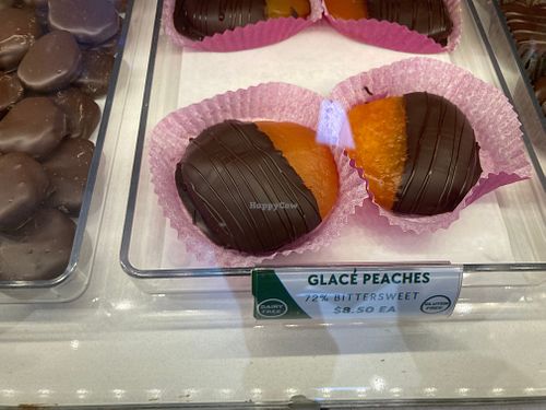 Vegan peach at Li-Lac Chocolates - Bleecker St in New York City