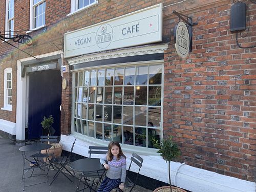 Outdoor seating at Va Va Vegan in Amersham