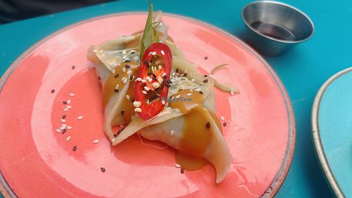 spinach & tofu  at Ugly Dumpling in London