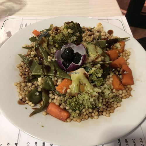 Vegan couscous dish  at Portas Verdes in Machico