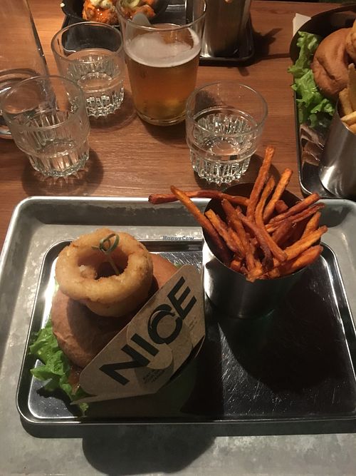 Burger at Dirty Vegan in Stockholm