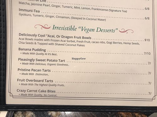 Vegan desserts at Atlanta City Juice Bar in Atlanta