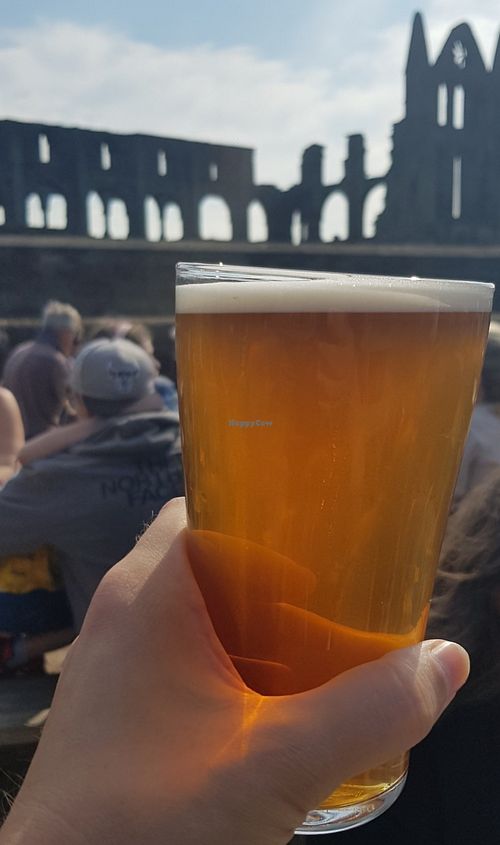 Pint with a view at Whitby Brewery in Whitby
